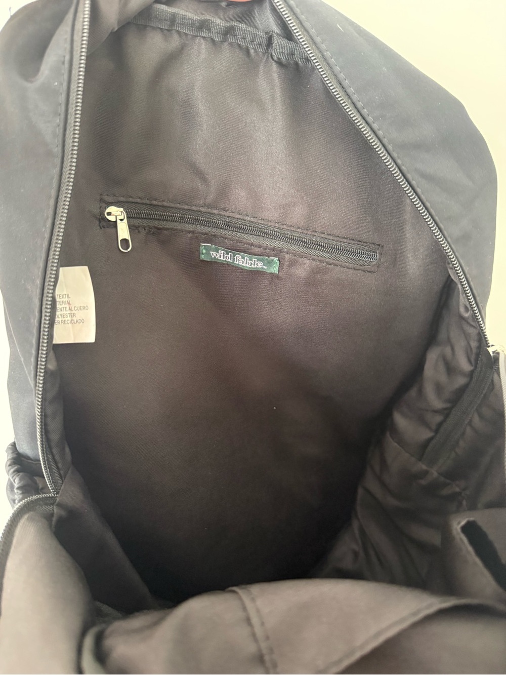 Black Nylon Backpack with Front Pocket - Unbranded - Picture 2 of 3